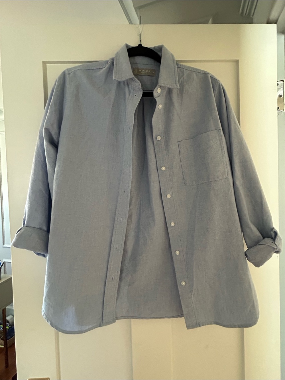 Everlane Organic Cotton Oxford Button-Up Shirt | Light Blue | Size 6